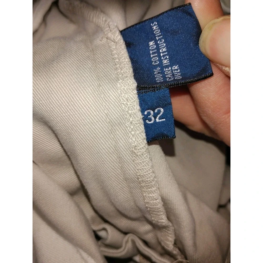 Polo by Ralph Lauren Prospect Short Mens 32 Khaki Tan Flat Front 9in Inseam